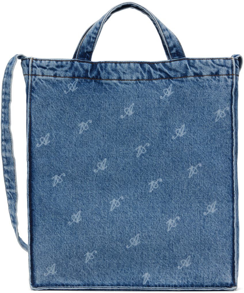 

Сумка-тоут из денима Blue Dune Script A Axel Arigato, Light blue denim