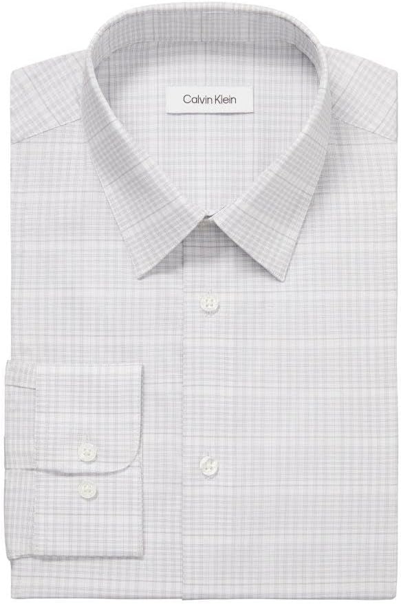 Мужская рубашка Calvin Klein Slim Fit с французскими манжетами, не требующими глажки, с узором «елочка», Multi Pink — фото 3