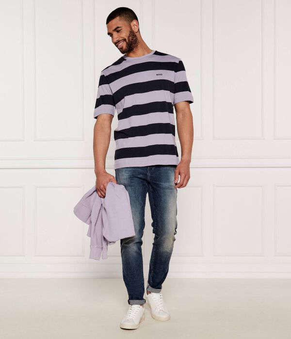 Футболка Talestripe Relaxed fit Boss Orange, фиолетовый — фото 2
