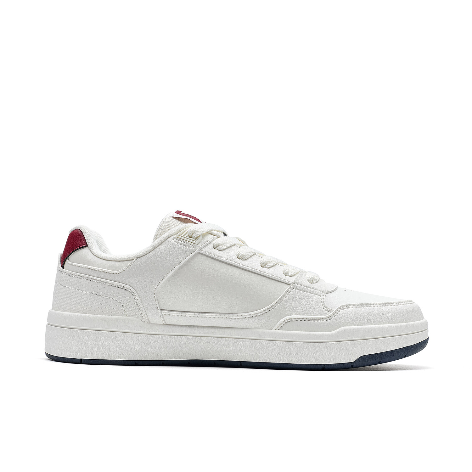 Кроссовки XTEP Skateboarding Shoes Men Low-top Sail White/dark Jujube Red, белый — фото 2