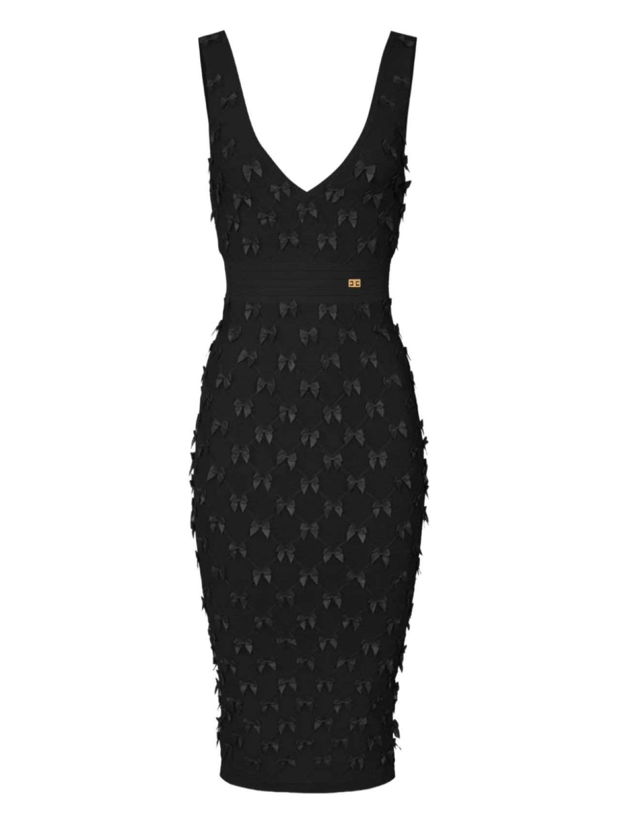 

Платье миди с бантом Elisabetta Franchi, черный