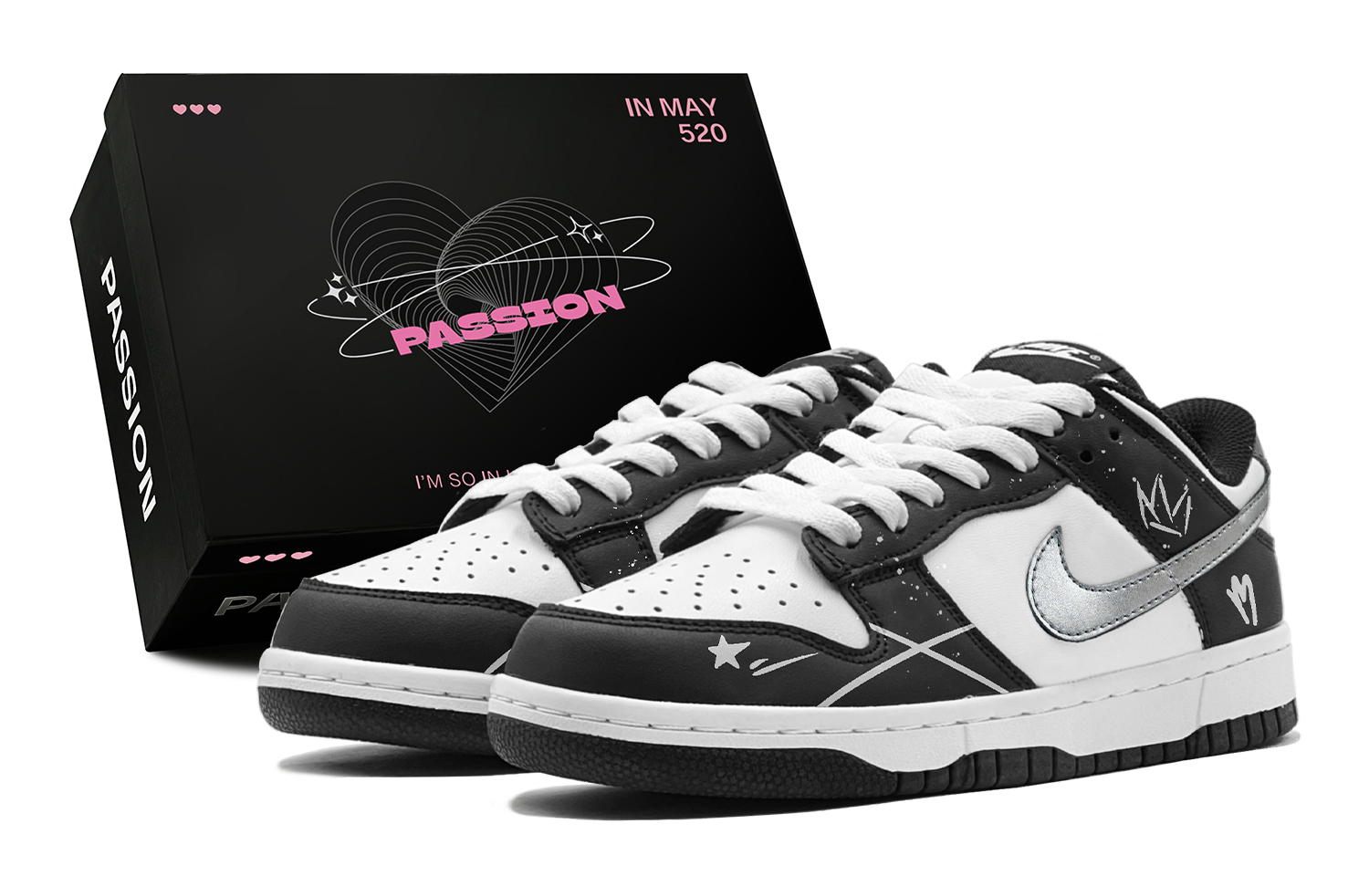 

Детские скейтерские кроссовки Dunk Grade School Nike, серебряный
