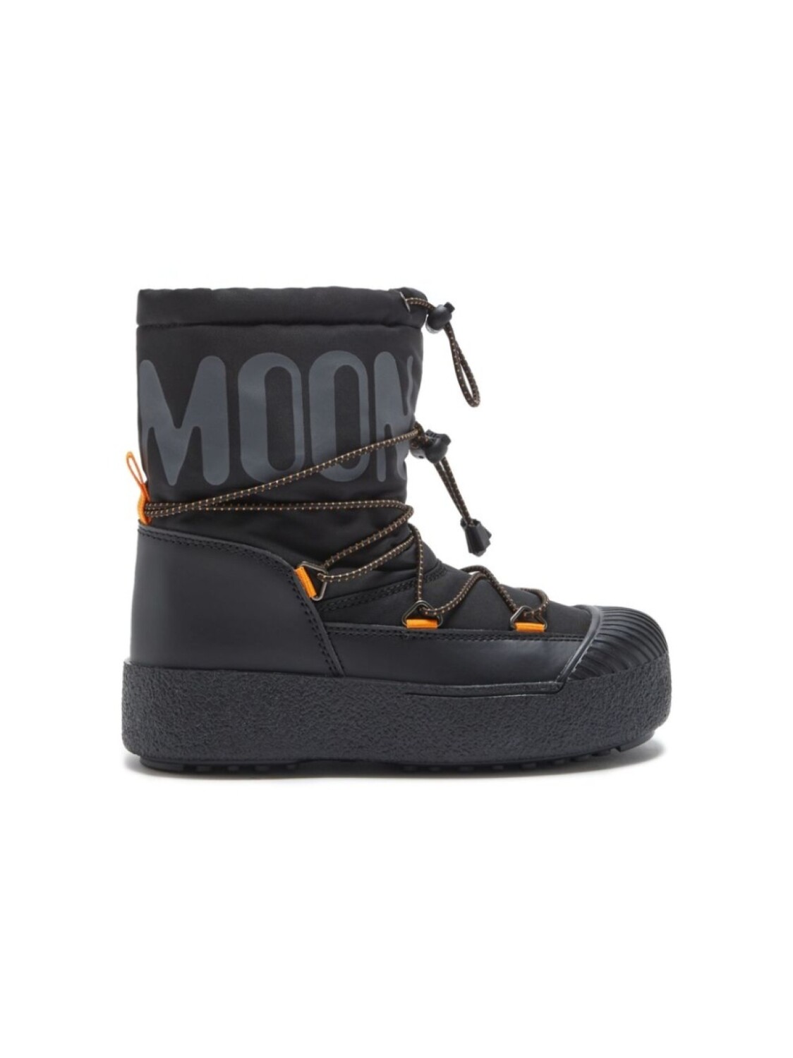 

Moon Boot Kids сапоги со шнуровкой и логотипом, черный