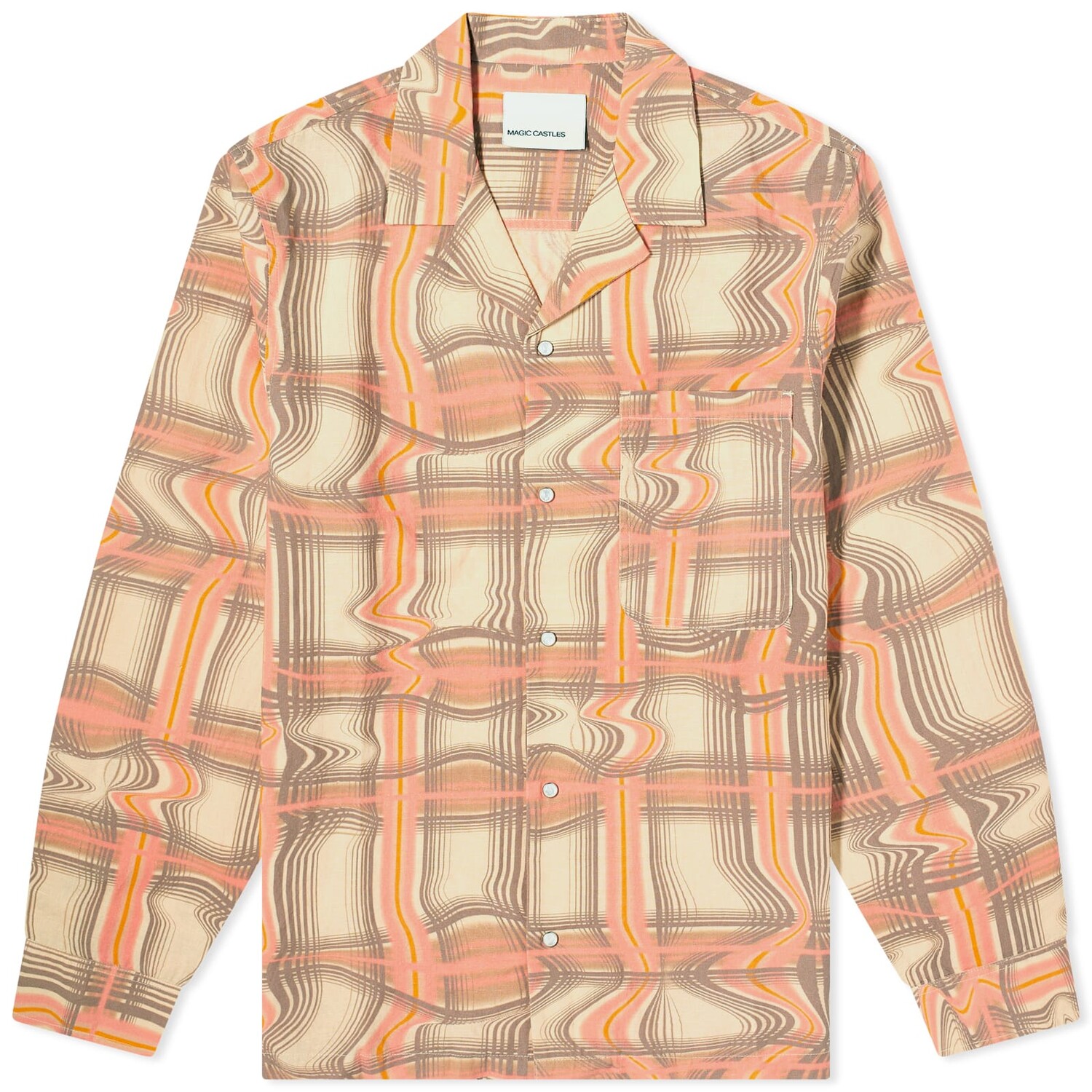 

Рубашка Magic Castles Long Sleeve Wave Shirt, цвет Warped Check Print