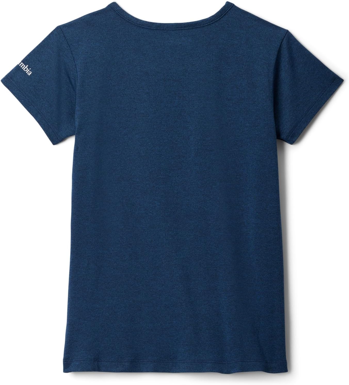 Футболка Columbia Girls Tech Trail с короткими рукавами и графическим принтом, Collegiate Navy Heather/Ridge Line Life — фото 2