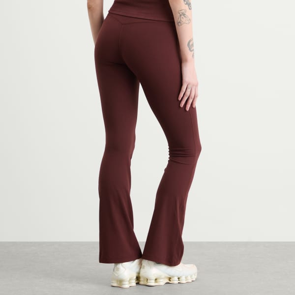 Расклешенные брюки Zenvy с высокой талией Nike, Burgundy Crush & Black — фото 3