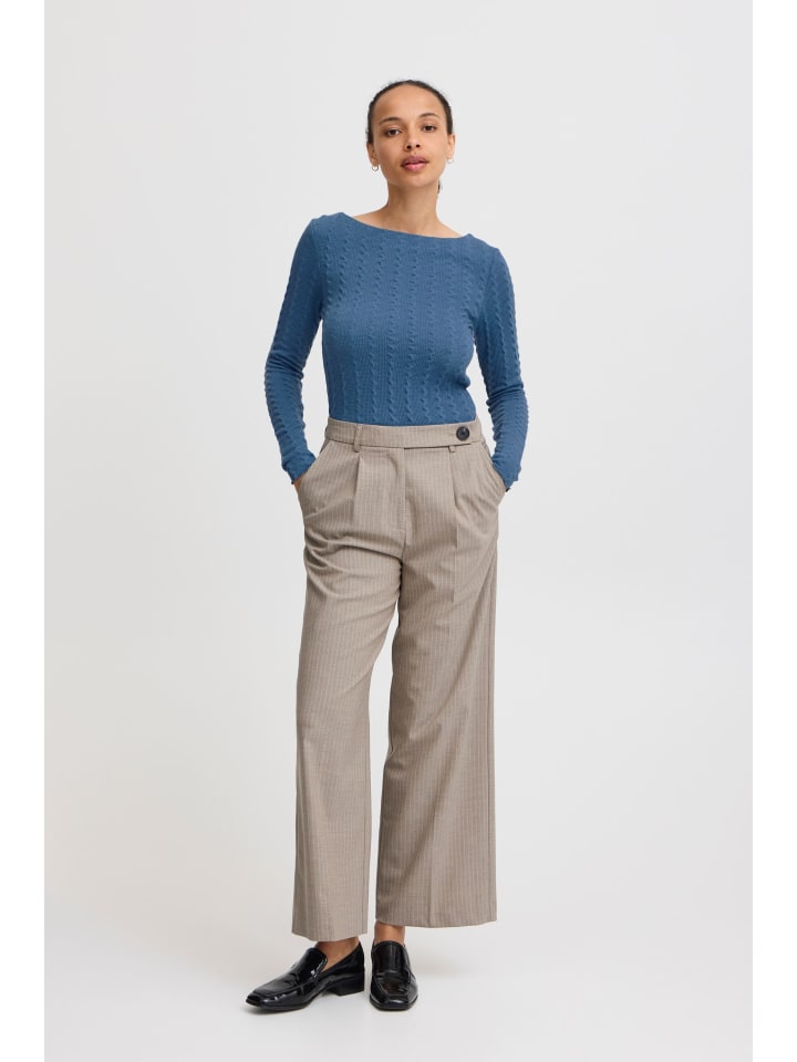 

B. young Футболка с длинными рукавами BYTHEANA, приталенный крой, цвет Blue Horizon Melange