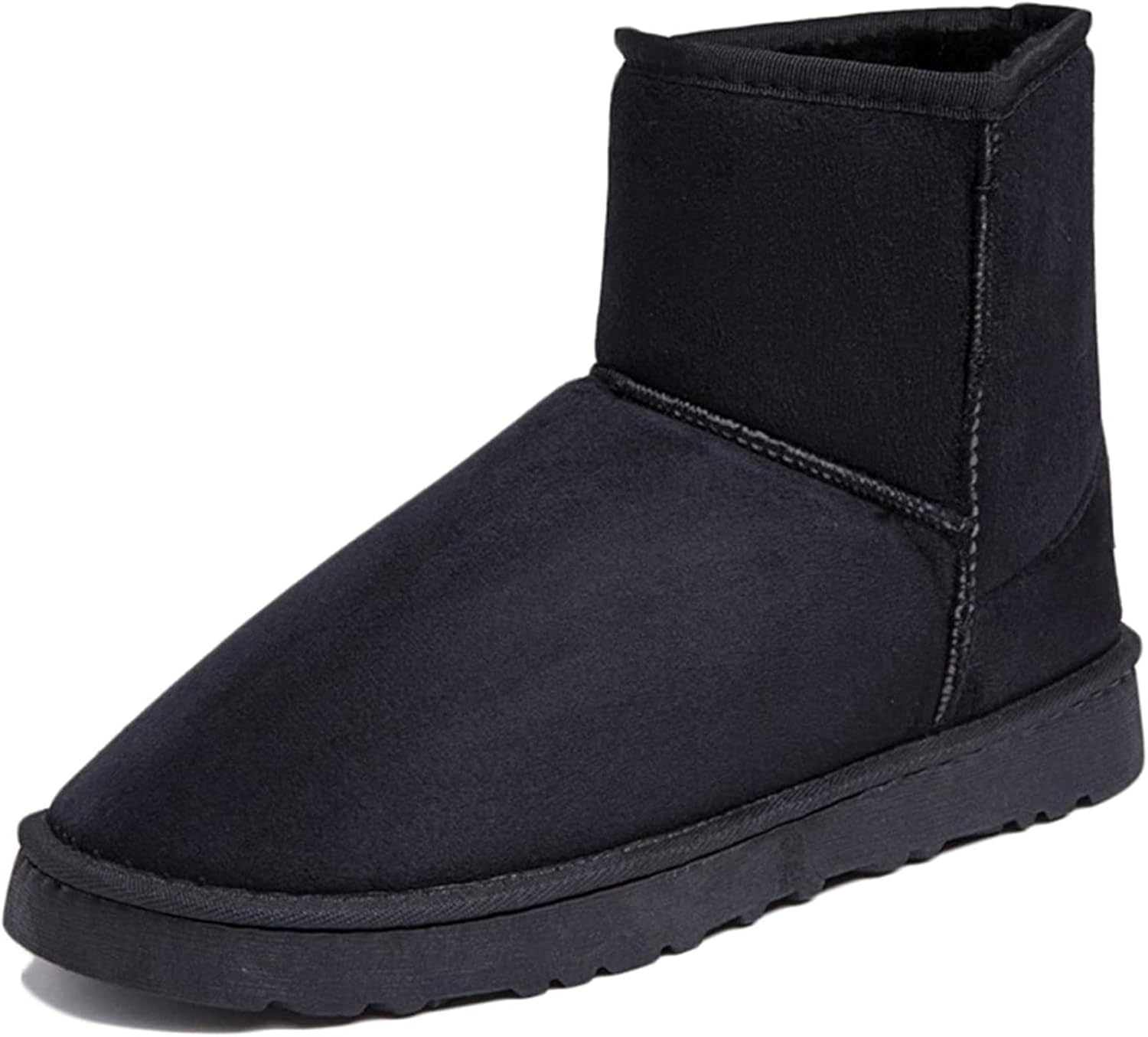 

Мужские короткие зимние ботинки Yiozoi, высокие, с теплым плюшем, домашние, снежные, уличные, противоскользящие, с круглым носком, повседневные мужские ботинки, черный