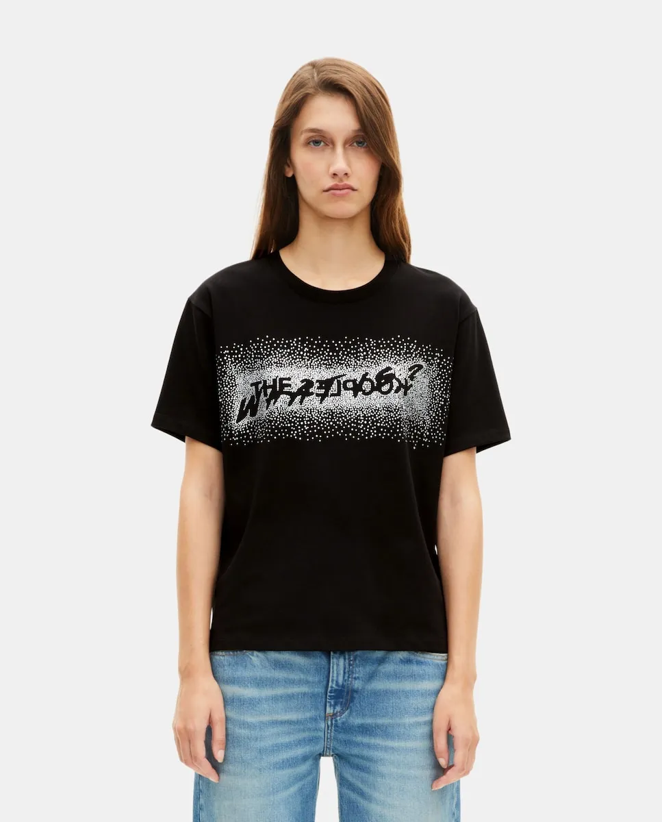 

Женская футболка What is rhinestone The Kooples, черный