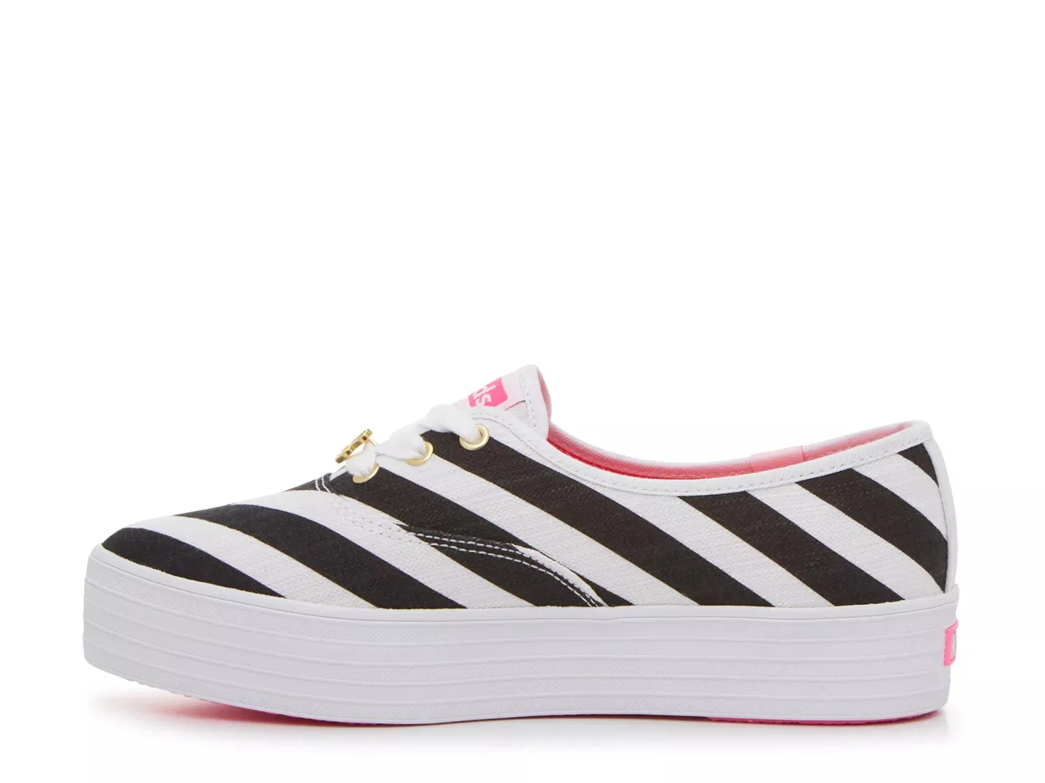 Кеды Keds x Barbie Platform Sneaker — женские, черно-белый шевронный холст — фото 3