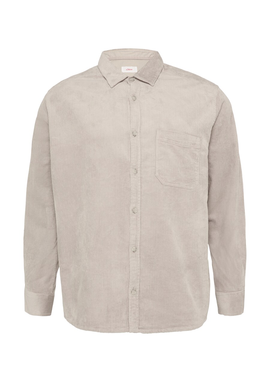 

Повседневная рубашка s.Oliver Comfort fit Button Up Shirt, светло-серый