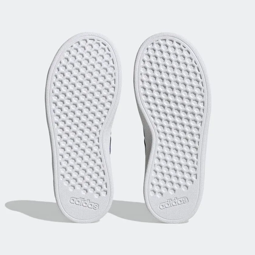 Кроссовки Adidas Kids' Grand Court 2.0, белый/синий — фото 3