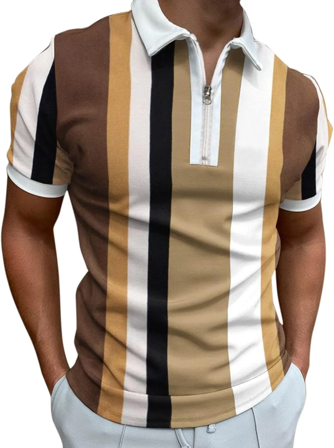 

Мужская поло с коротким рукавом, летняя футболка, синяя, slim LCMTWX