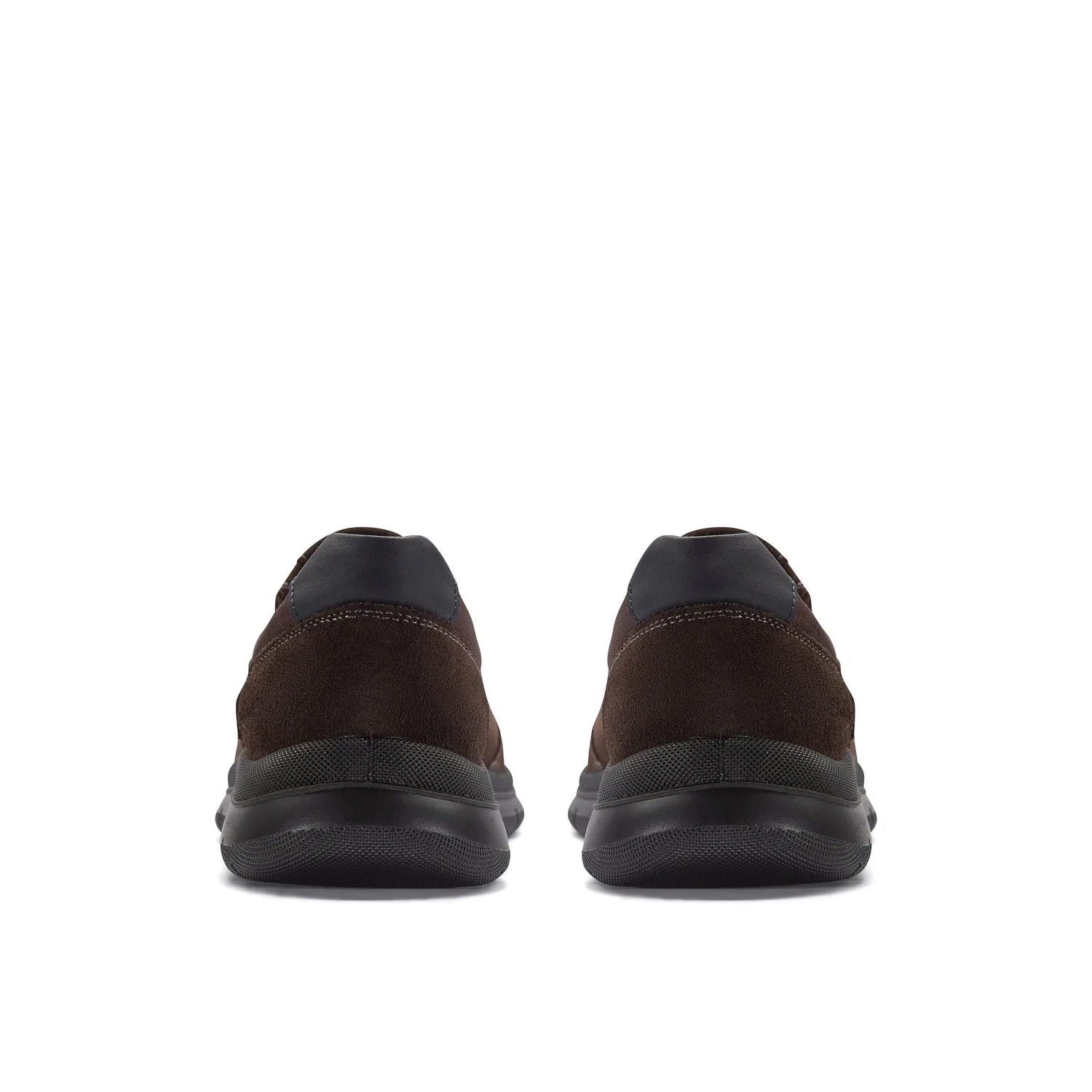Мужские слипоны Clarks из темно-коричневой нубуковой кожи, коричневый — фото 4