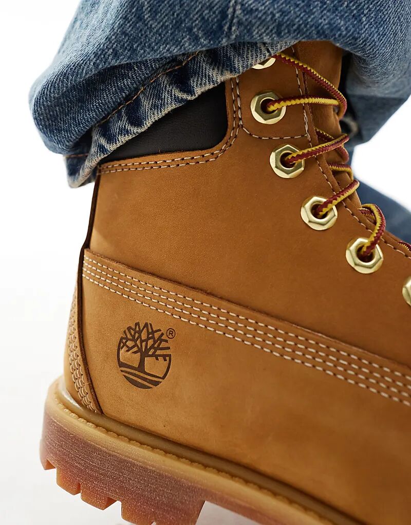 Ботинки Timberland Premium на шнурках, коричневый — фото 3
