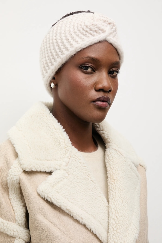 

Повязка на голову из мериносовой шерсти Answear.Lab, бежевый