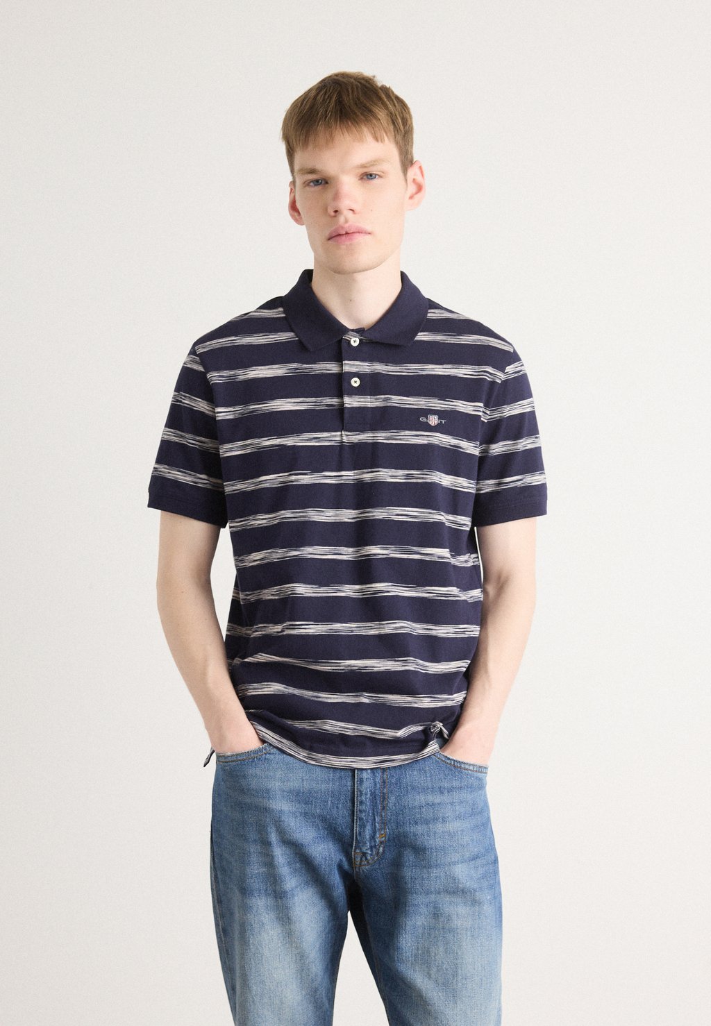 

Рубашка поло STRIPED GANT, темно-синий