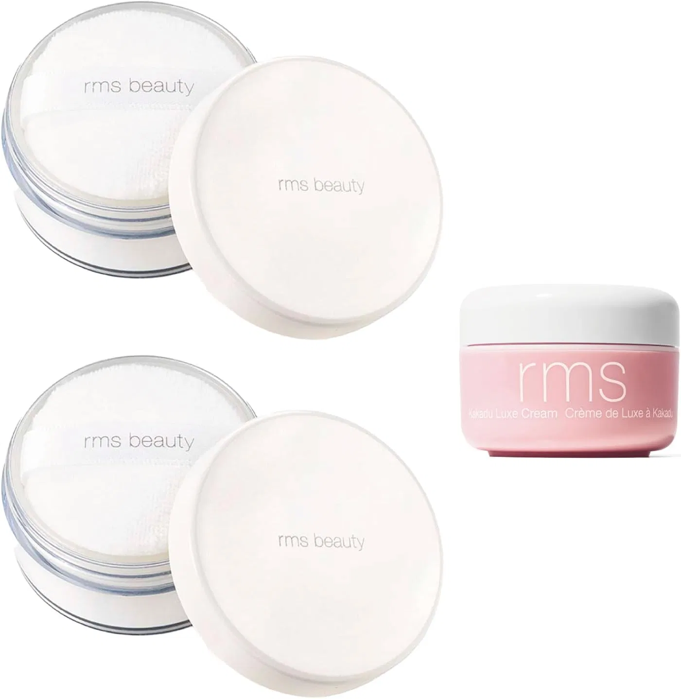 Набор косметики RMS Beauty Unpowder 00 прозрачный 2 шт + мини крем Kakadu Luxe