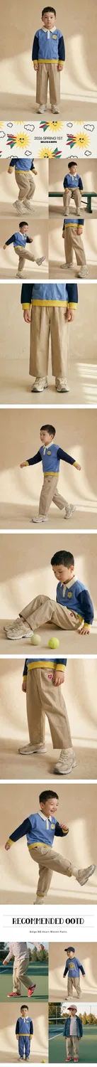 Детские тканые брюки Bb Heart бежевые от Belita&Boys — фото 3