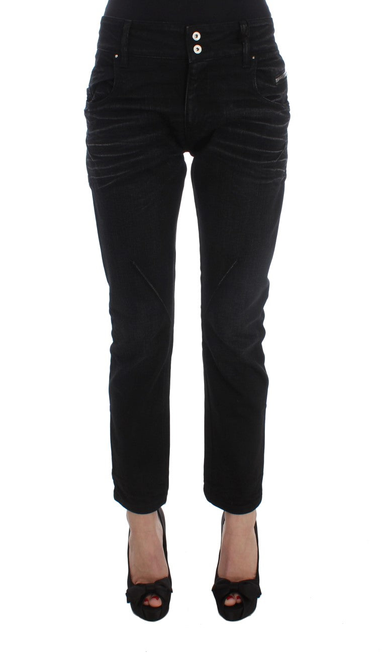 

Костюм Национальный хлопок Slouchy Slims Fit женские джинсы Costume National, черный
