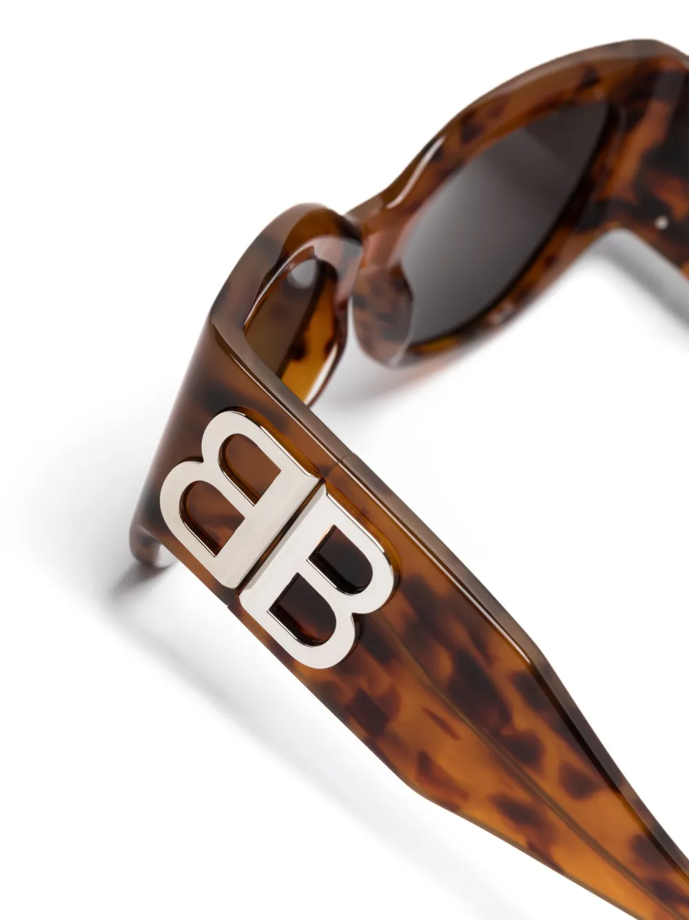 Солнцезащитные очки в оправе 'кошачий глаз' с логотипом Balenciaga Eyewear, коричневый — фото 3