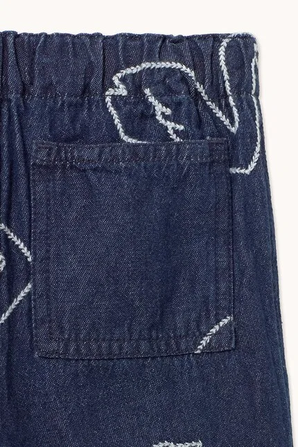Штаны с узором Big Swans Baby Pant Tinycottons, синий — фото 3