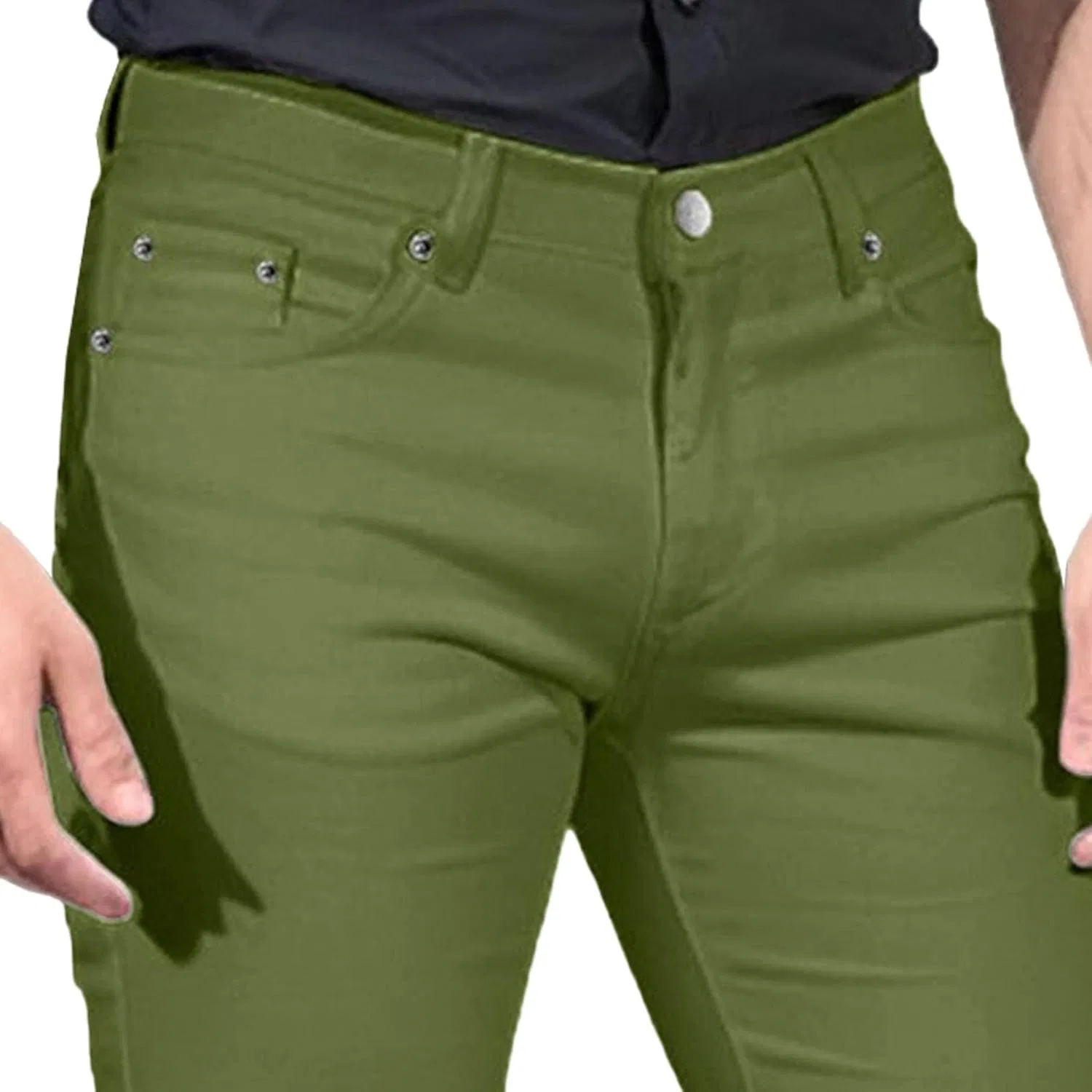 Джинсы клеш Army Green — фото 3