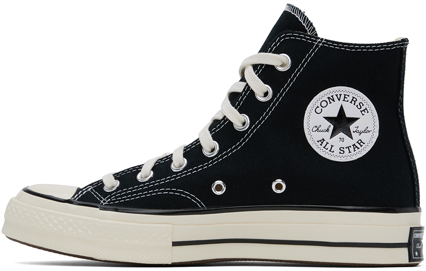 Черные высокие кеды Chuck 70 Converse, Black/Black/Egret — фото 3
