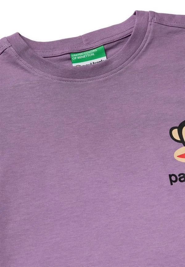 Футболка с изображением пола франка. футболка с принтом United Colors Of Benetton, Violet — фото 3