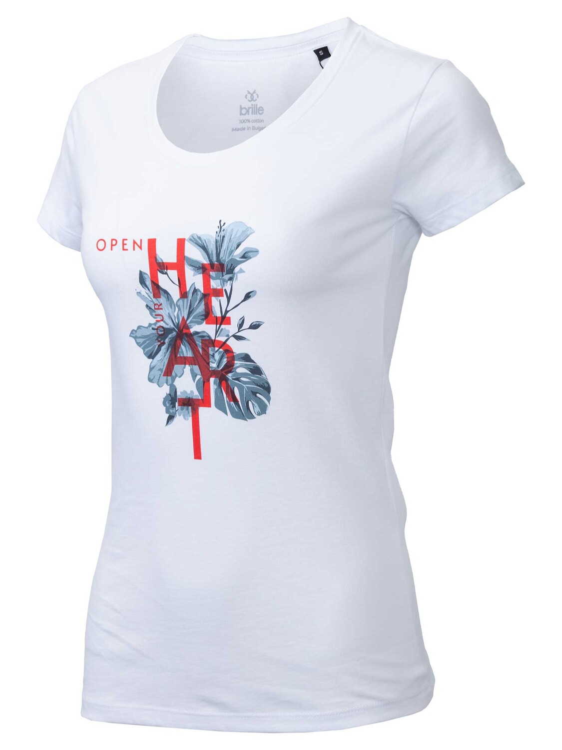 

Футболка Brille FLOWERS&HEART, белый