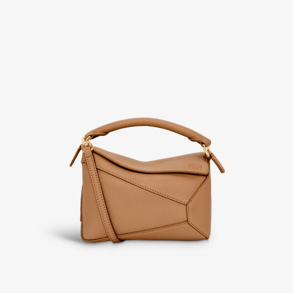 

Миниатюрная кожаная сумка через плечо Puzzle Loewe, цвет toffee