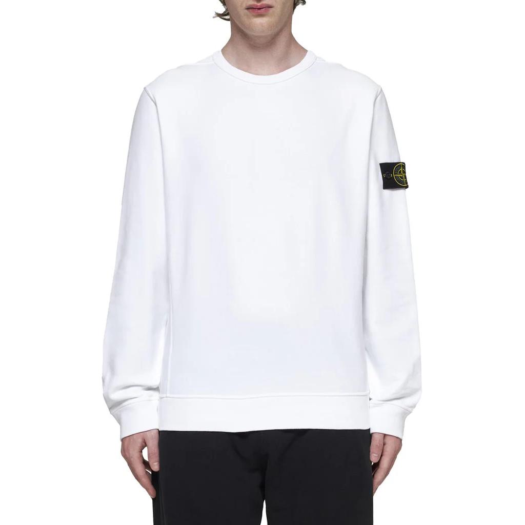 Флисовая крашеная в изделии водолазка STONE ISLAND, белая — фото 3