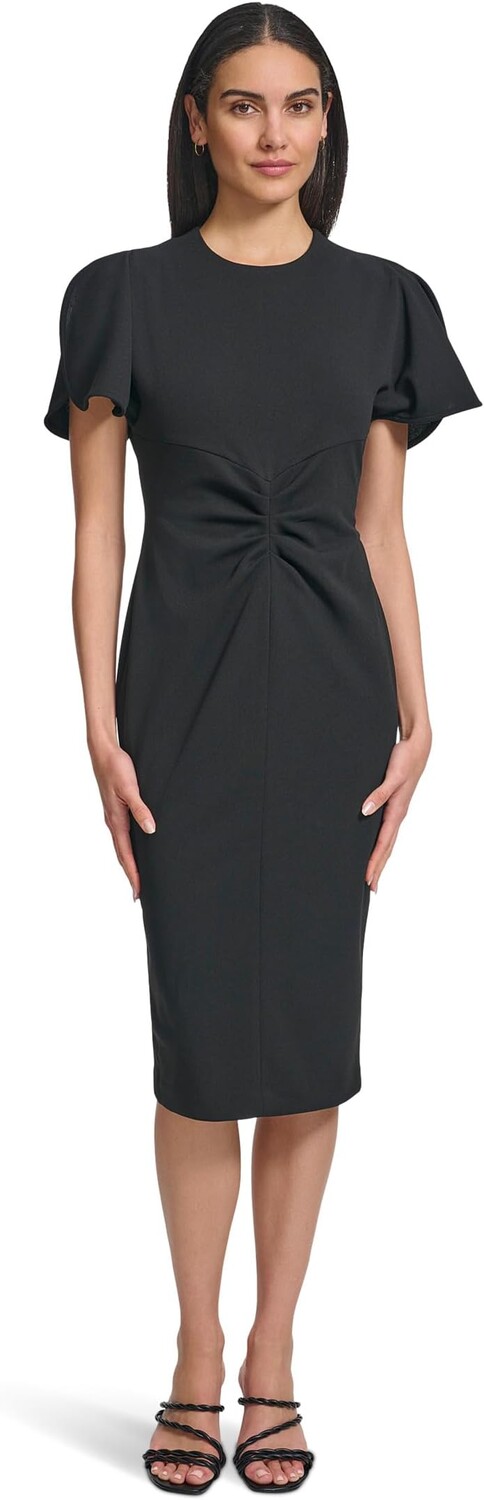 

Платье Calvin Klein Scuba Crepe Split Sleeve Sheath, черный