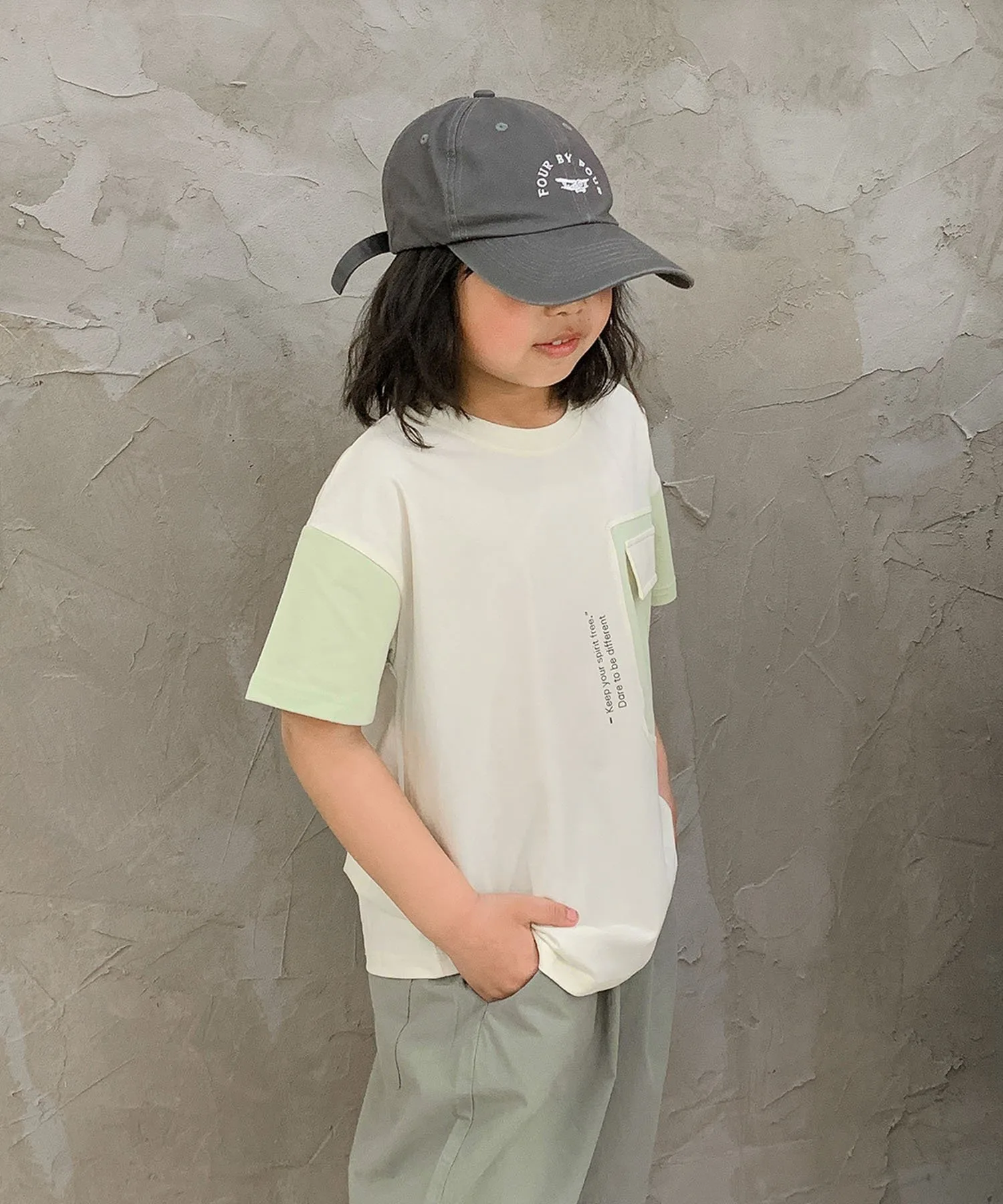Детская футболка с принтом в цветовой гамме [aimoha-KIDS-] Aimoha Kids, Light green — фото 4