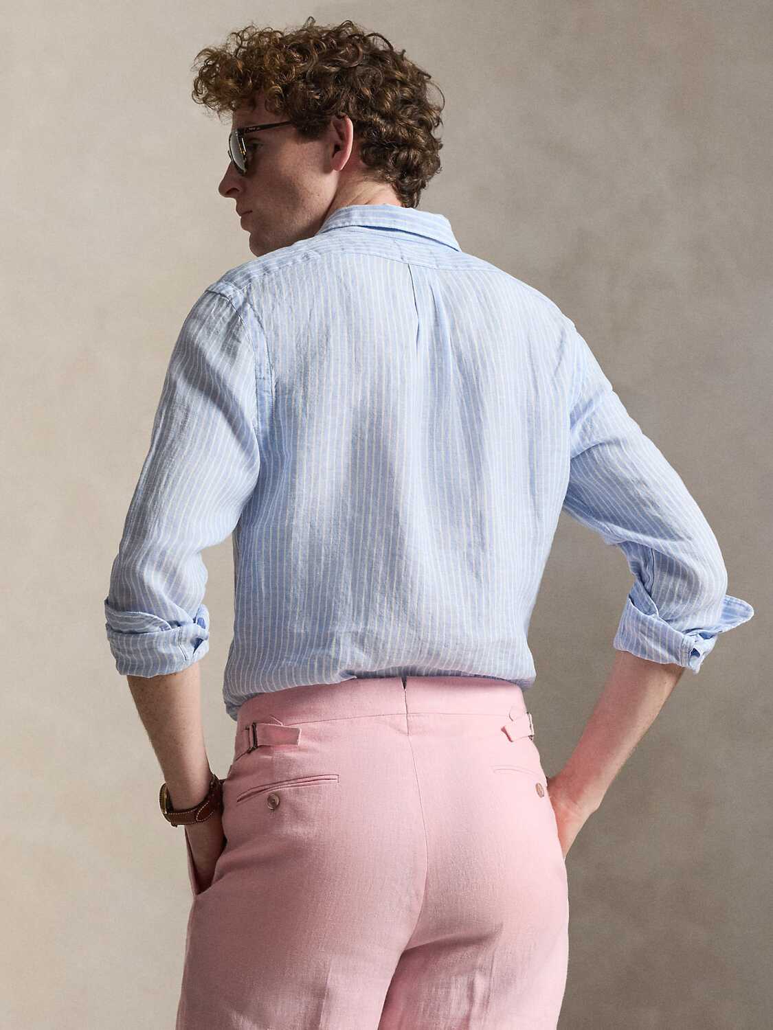 Polo Ralph Lauren Рубашка на пуговицах светлого голубого цвета Regular fit — фото 3