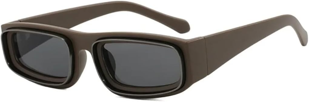 

Ретро-солнцезащитные очки в узкой прямоугольной оправе для женщин, с леопардовым камуфляжным принтом, для активного отдыха, мужские очки с защитой от УФ-излучения UV400 UATXTAU, Brown