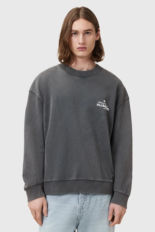 

Хлопковая толстовка SOLEIL Allsaints, серый