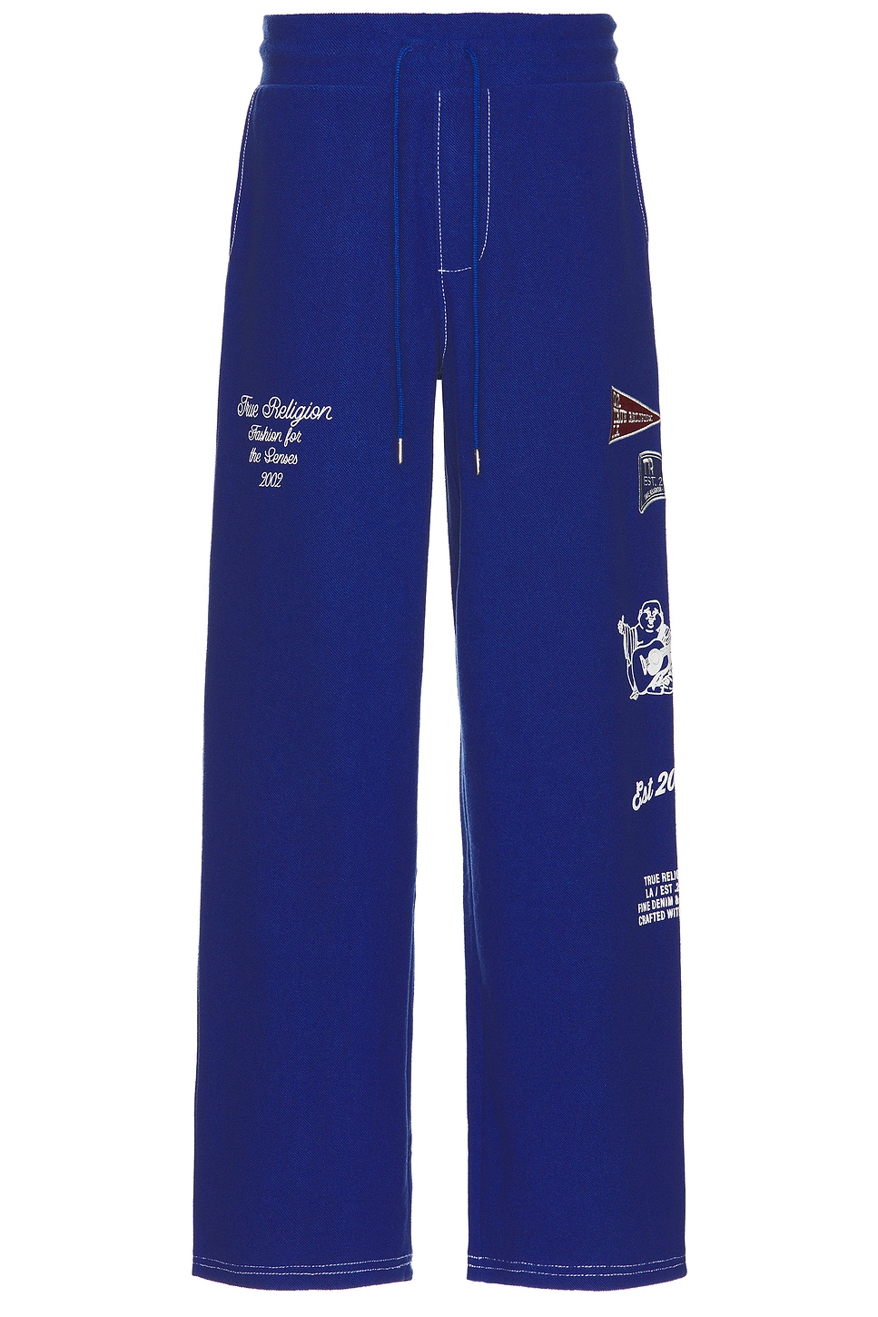 

Мешковатые спортивные штаны из махровой ткани наизнанку True Religion, mazarine blue