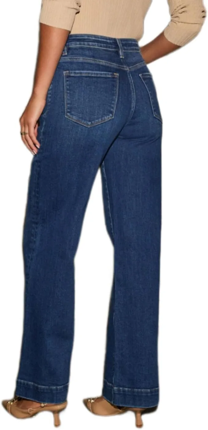 Женские джинсы Wide-Leg High-Waist Loose Stretch Boyfriend-Style — фото 4