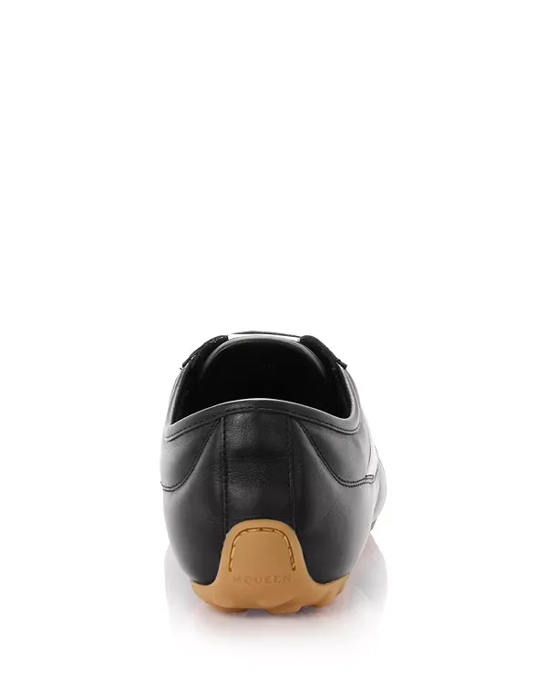 Кроссовки Boxe из кожи наппа Mcqueen, Charcoal — фото 3