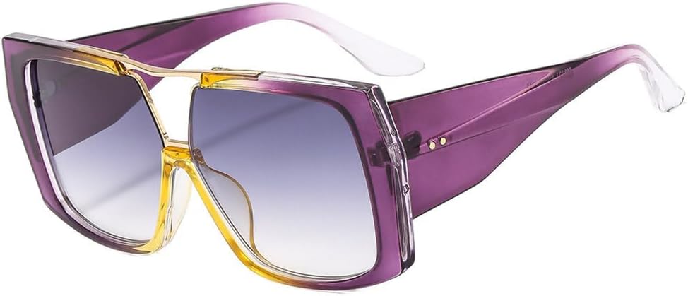 

Большие солнцезащитные очки для женщин в винтажном стиле, мужские солнцезащитные очки зеленого цвета с защитой от УФ-излучения UV400, роскошные, мужские и женские TYUVIVO, Purple