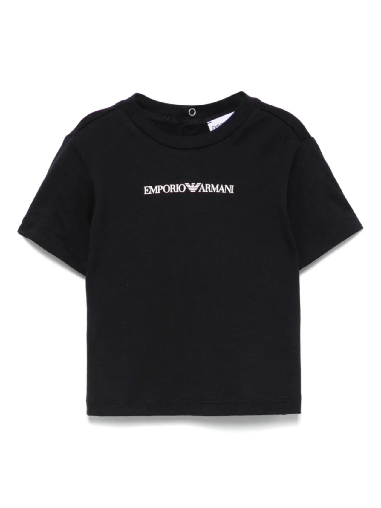 

Футболка Emporio Armani Kids с прорезиненным логотипом, черный