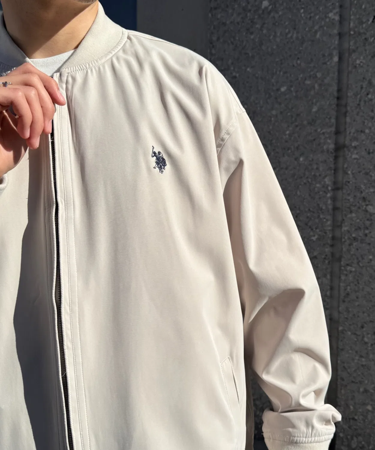 Блузон U.S. POLO ASSN. с вышивкой полистрейч тёмно-синий — фото 2