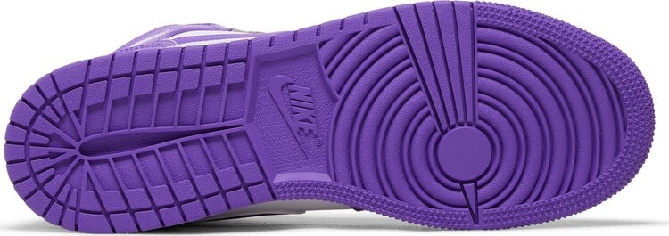 Кроссовки Air Jordan 1 Mid GS 'Purple Venom', фиолетовый — фото 4
