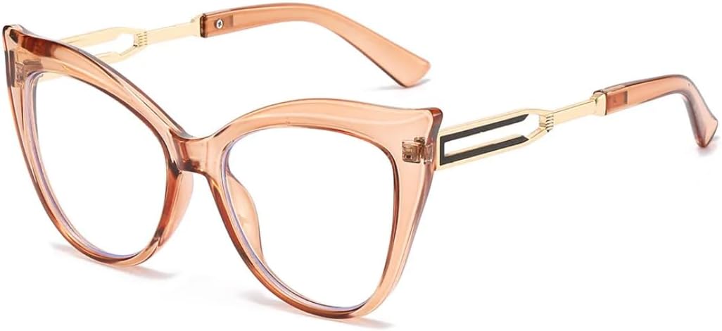 

Винтажные женские солнцезащитные очки «кошачий глаз» для женщин и мужчин, модные солнцезащитные очки большого размера с градиентным переходом цвета, защита от УФ-излучения UV400 SZVVBKK, Champagne Clear