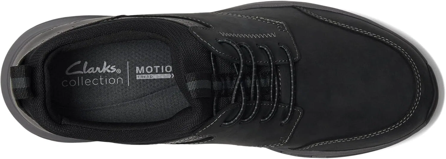 Мужские кроссовки Clarks Motion Trek Ez Trainers, 3-Black Leather — фото 3