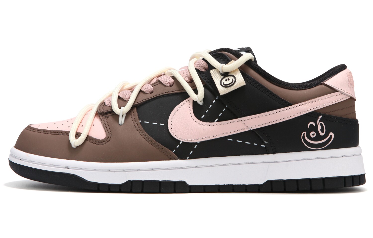 

Кроссовки Nike Dunk Skateboarding Shoes Women's Low-top Black Pink Brown, цвет Coffee