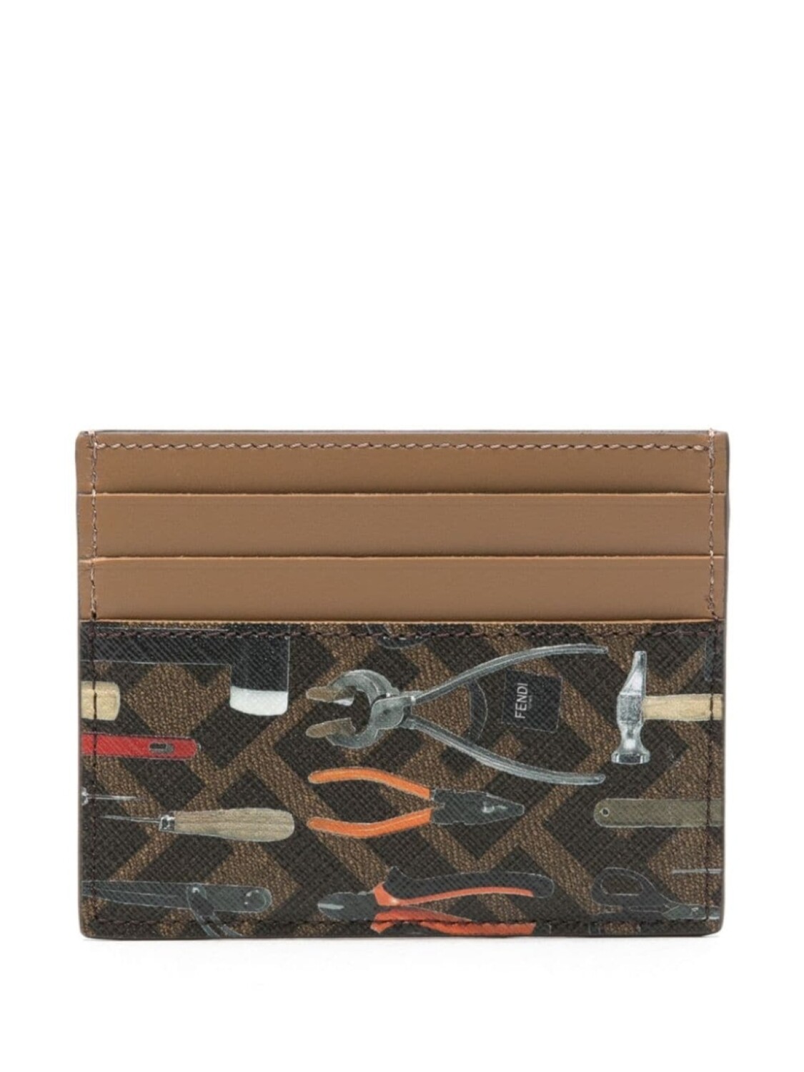 

Картхолдер с принтом FF Tool FENDI, коричневый