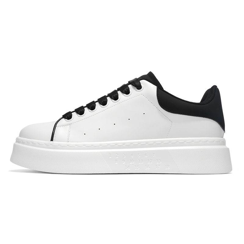 

M.M Party Износостойкие мужские скейтерские кеды низкие бело-черные, цвет White Black