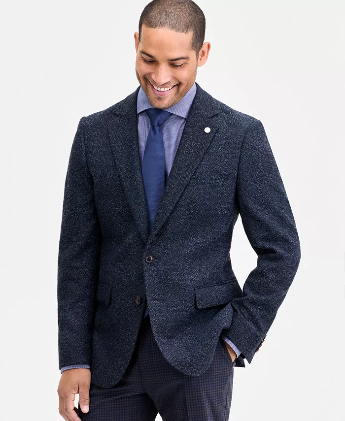 

Мужской синий букле спортивный пиджак Modern-Fit Ted Baker